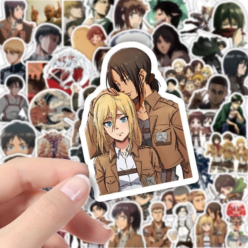60 szt. Naklejek Anime Atak Ty – Laptop Accessories Decoration recenzja i cena