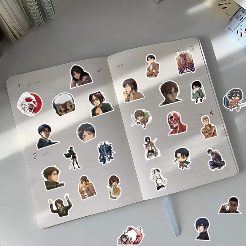 60 szt. Naklejek Anime Atak Ty – Laptop Accessories Decoration recenzja i cena